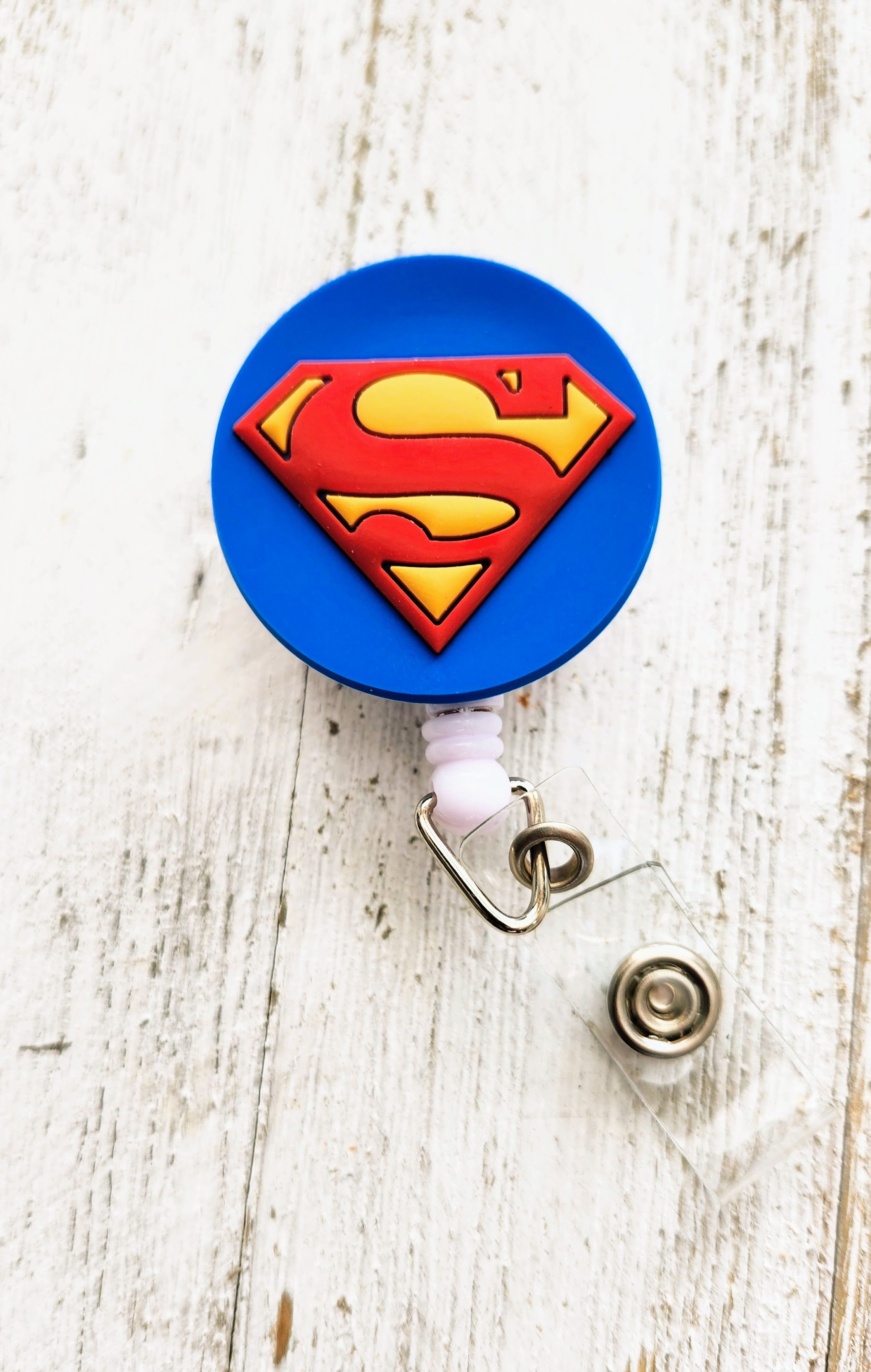 Superman 'Man of Steel' Retractable Badge Reel