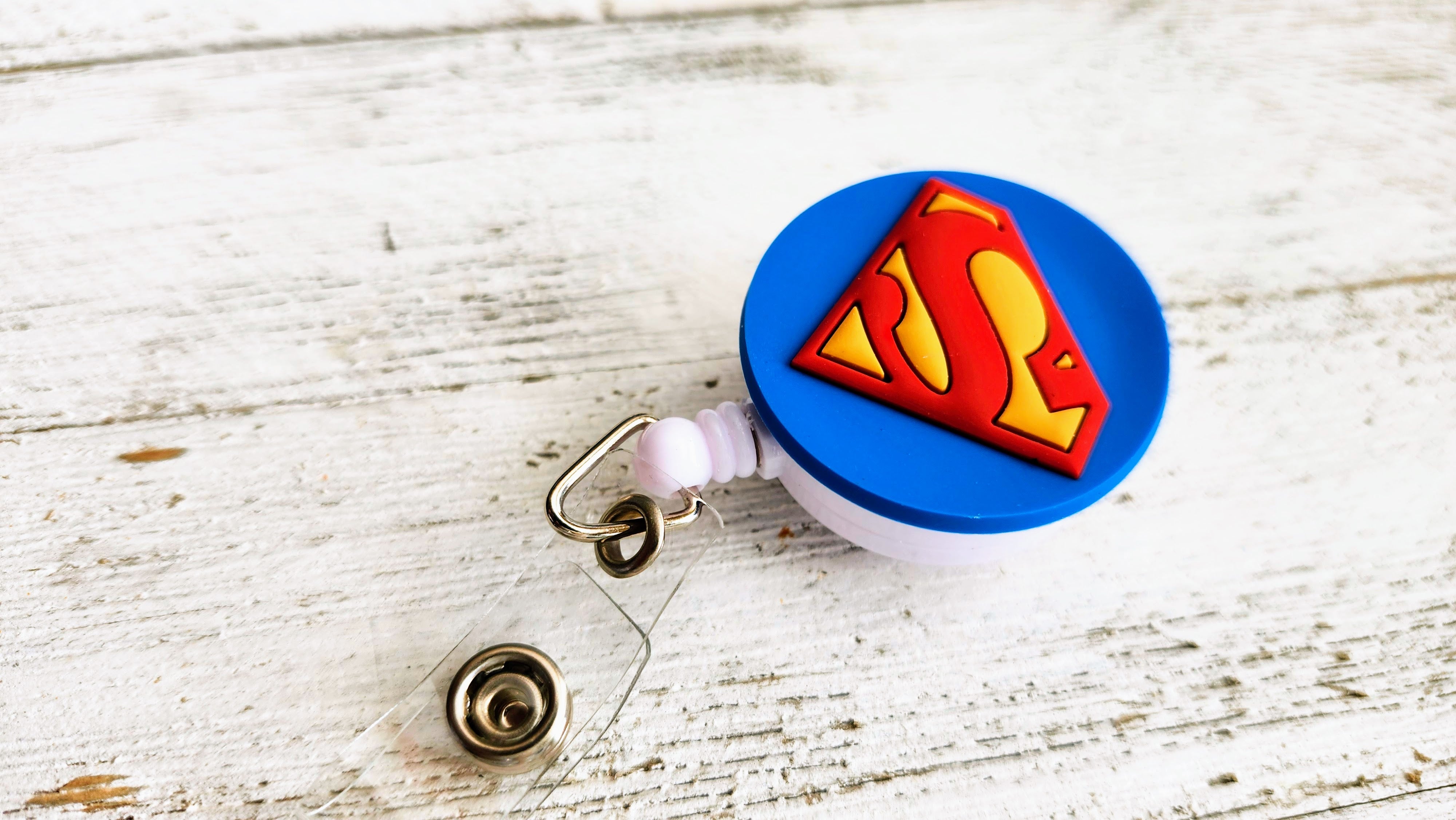 Superman 'Man of Steel' Retractable Badge Reel
