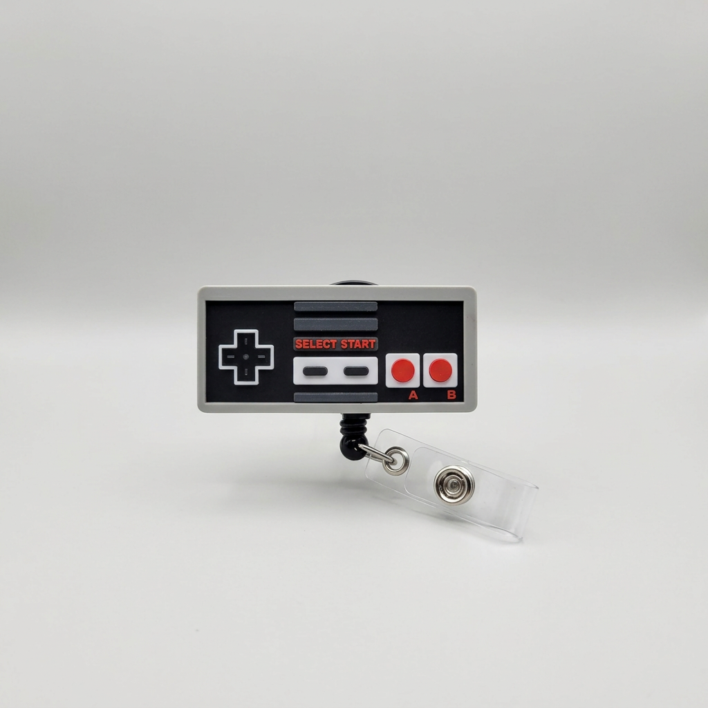Original Nintendo Controller Retractable Badge Reel