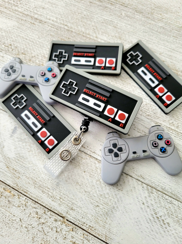 Original Nintendo Controller Retractable Badge Reel