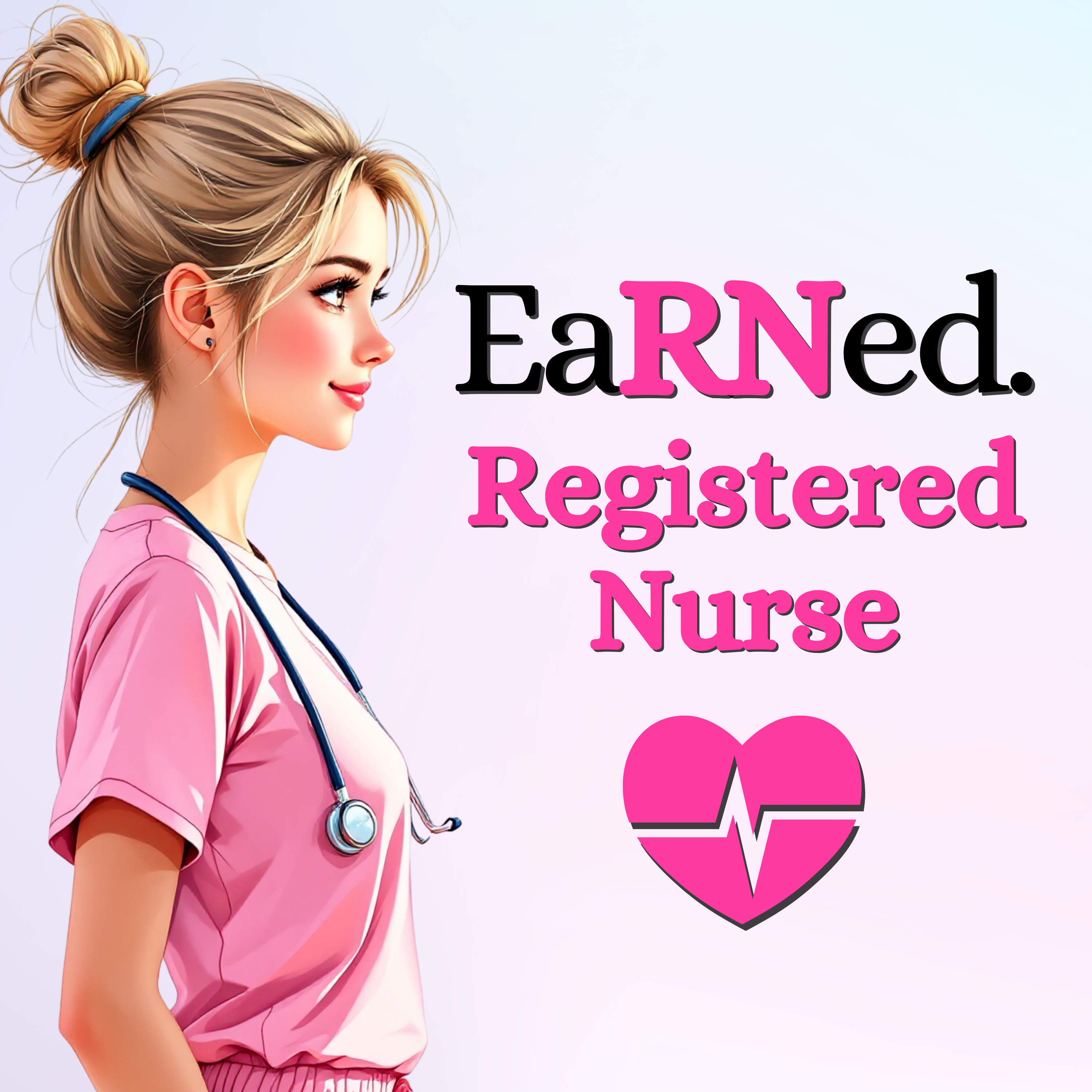 Custom/Personalized EaRNed Female ID Badge