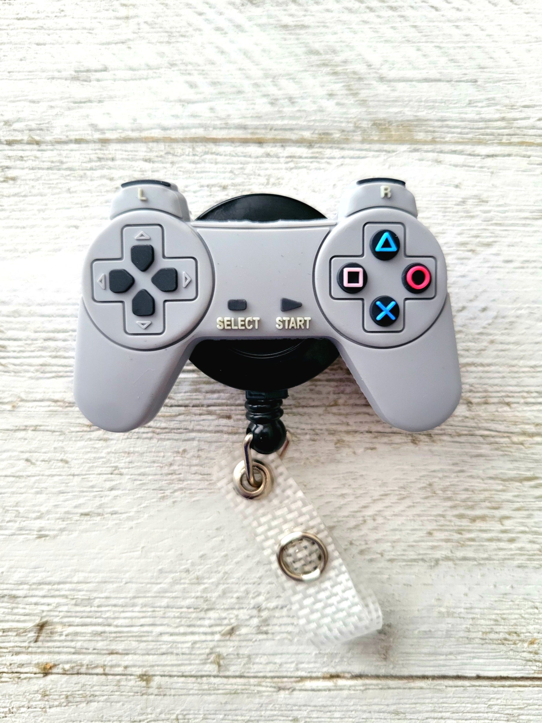 Gamer PS1 Playstation Nostalgia Controller ID Retractable Badge