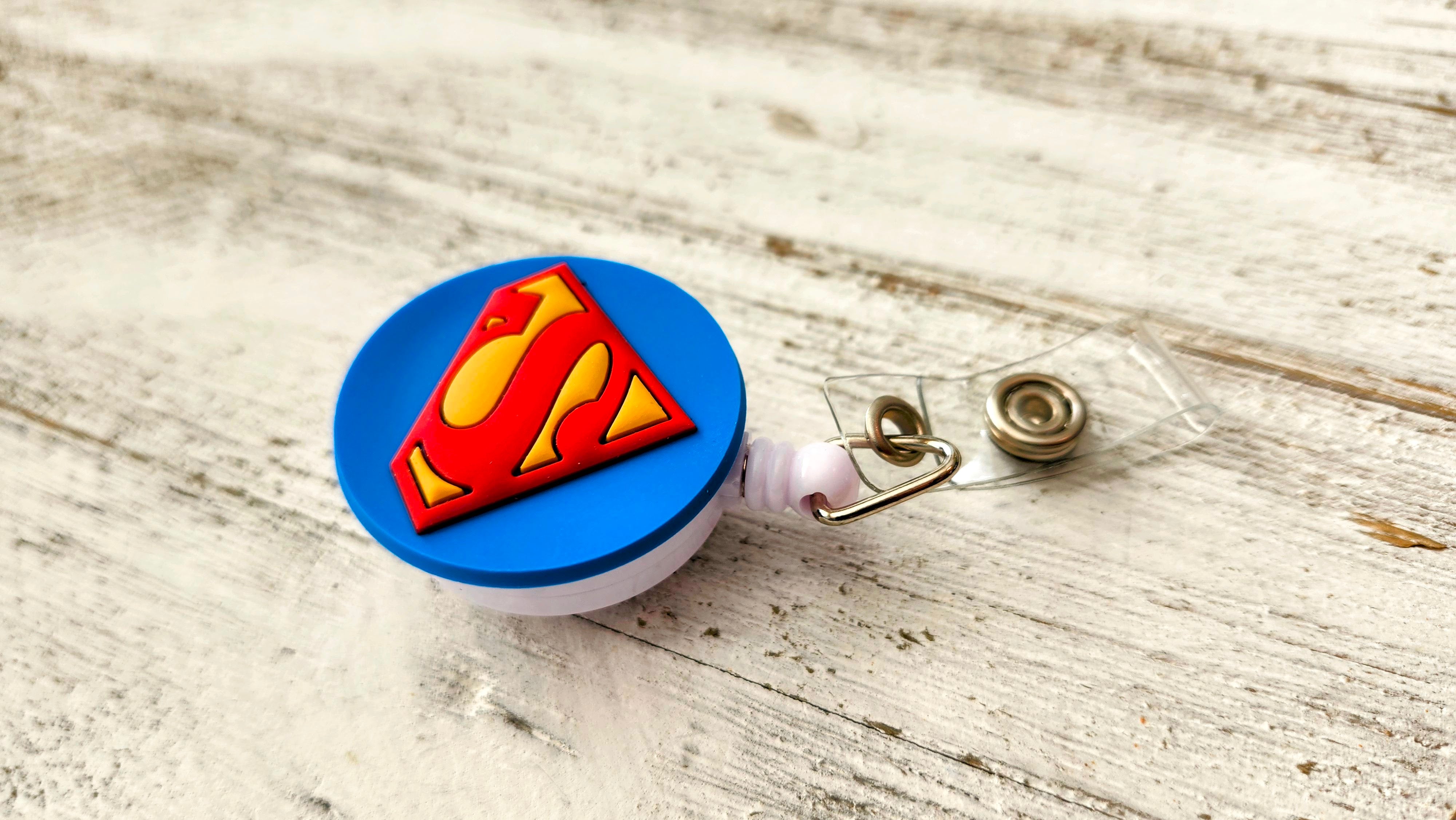 Superman 'Man of Steel' Retractable Badge Reel