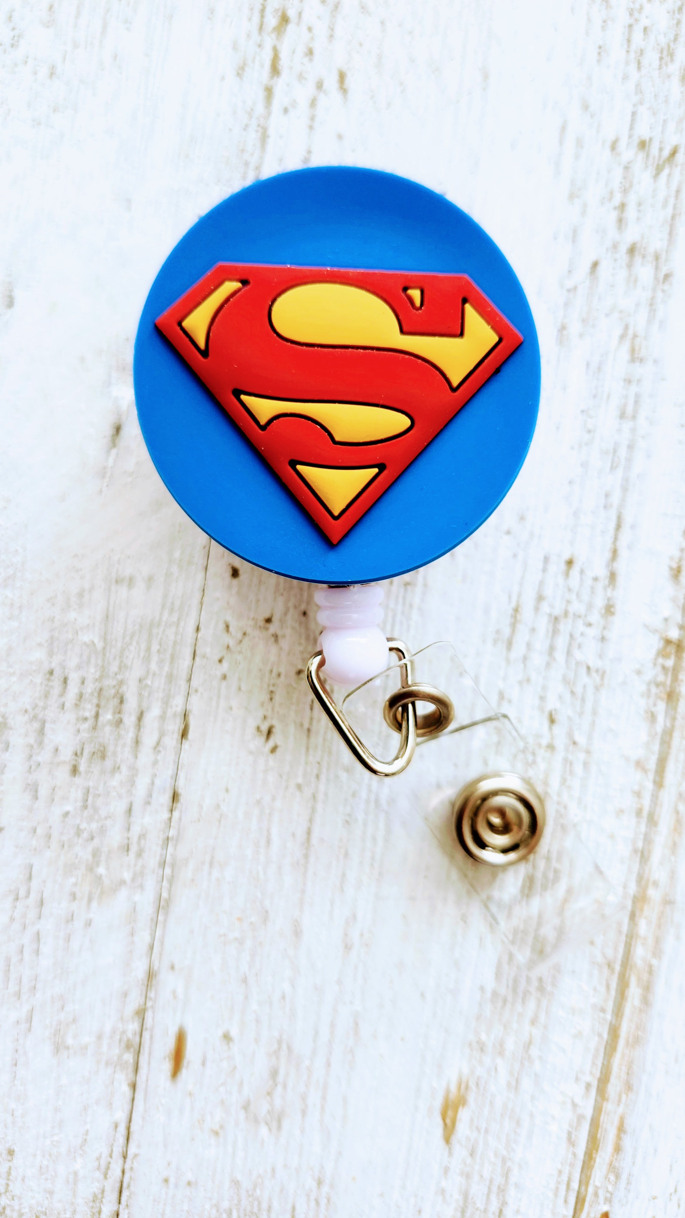 Superman 'Man of Steel' Retractable Badge Reel