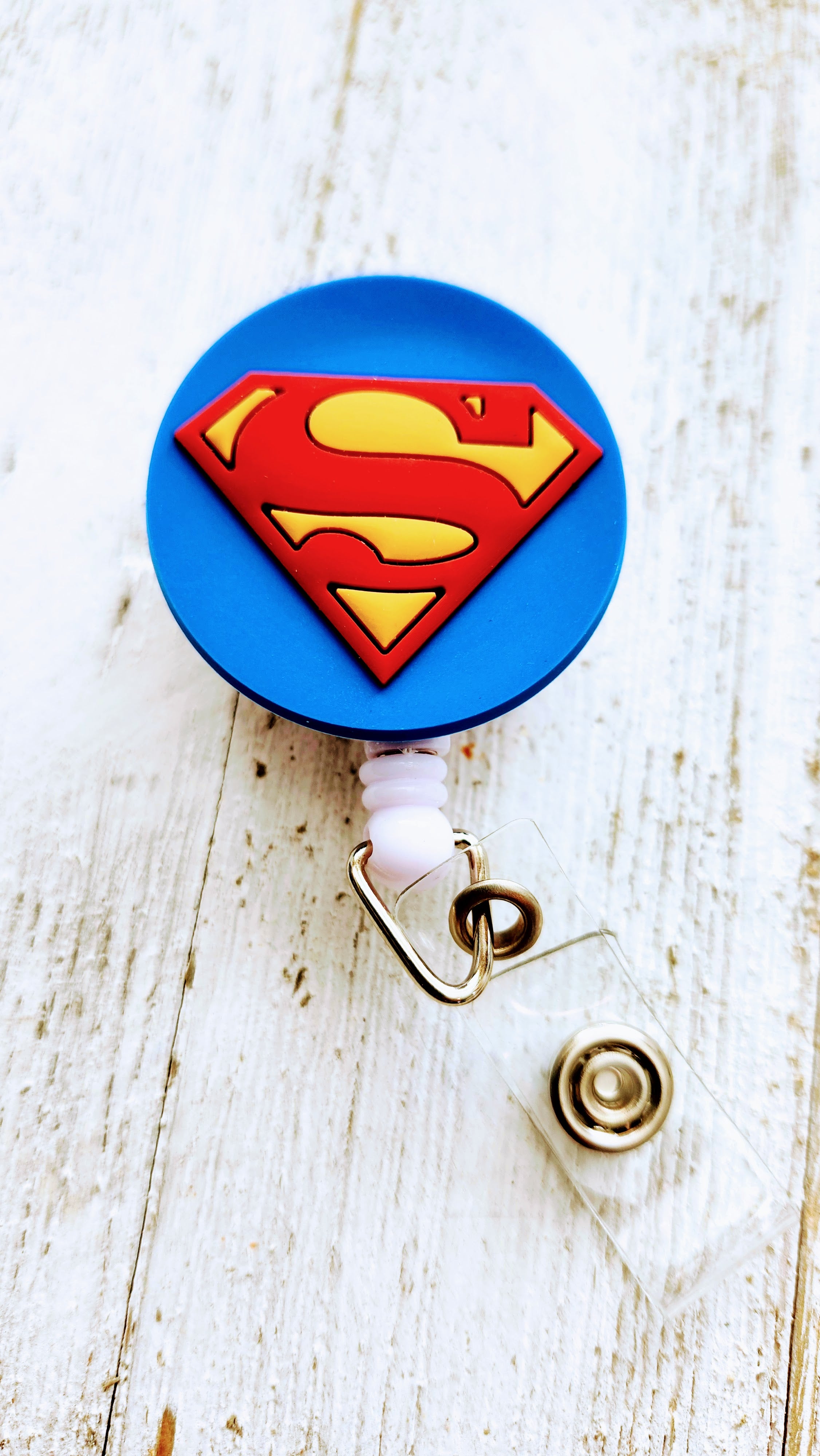 Superman 'Man of Steel' Retractable Badge Reel