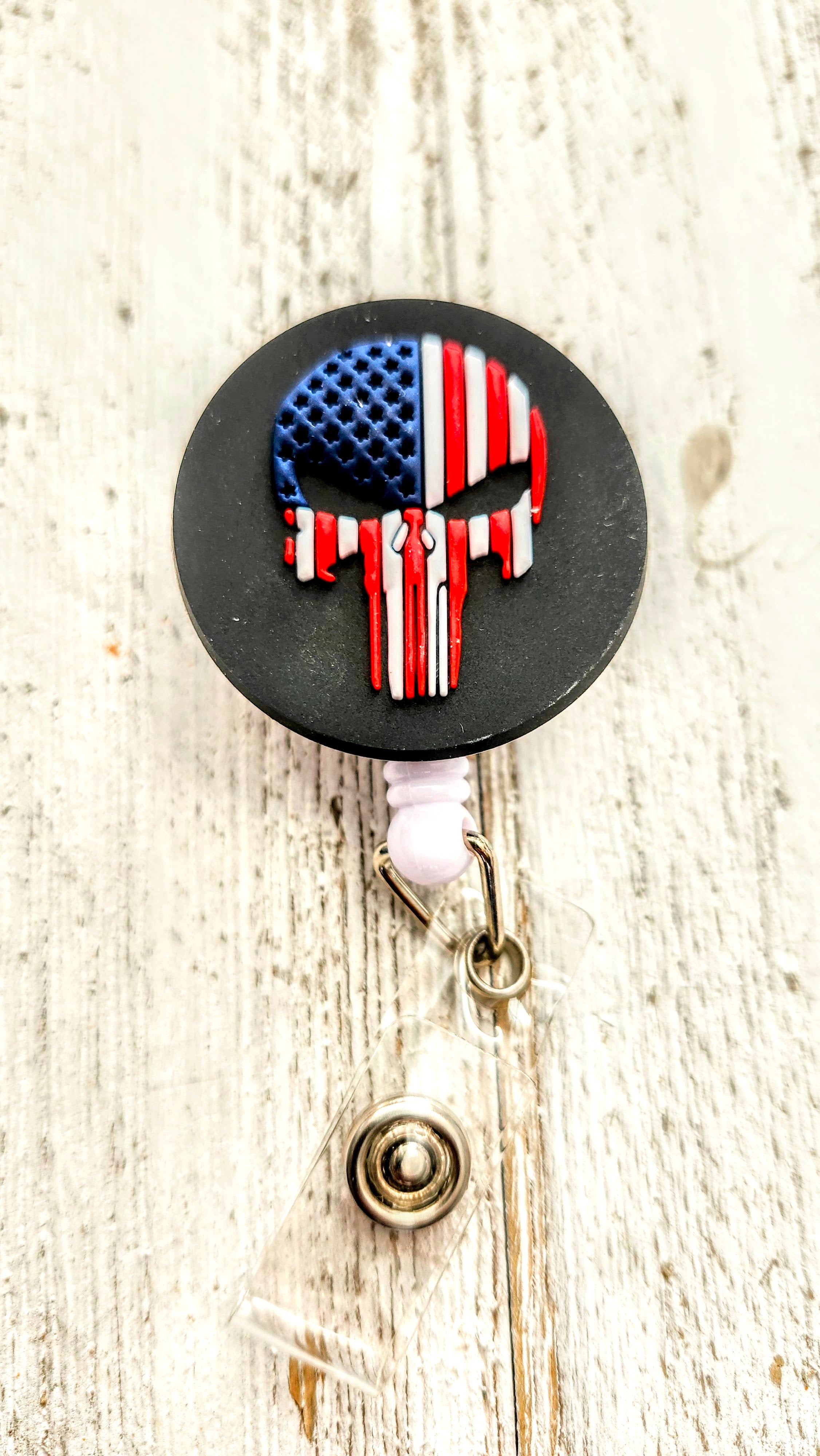 The Punisher Retractable Badge Reel