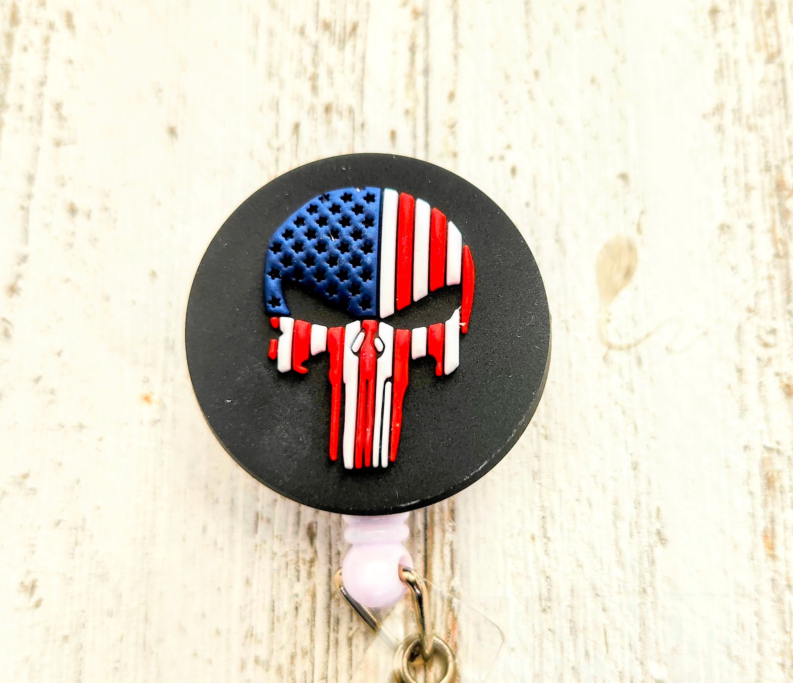 The Punisher Retractable Badge Reel