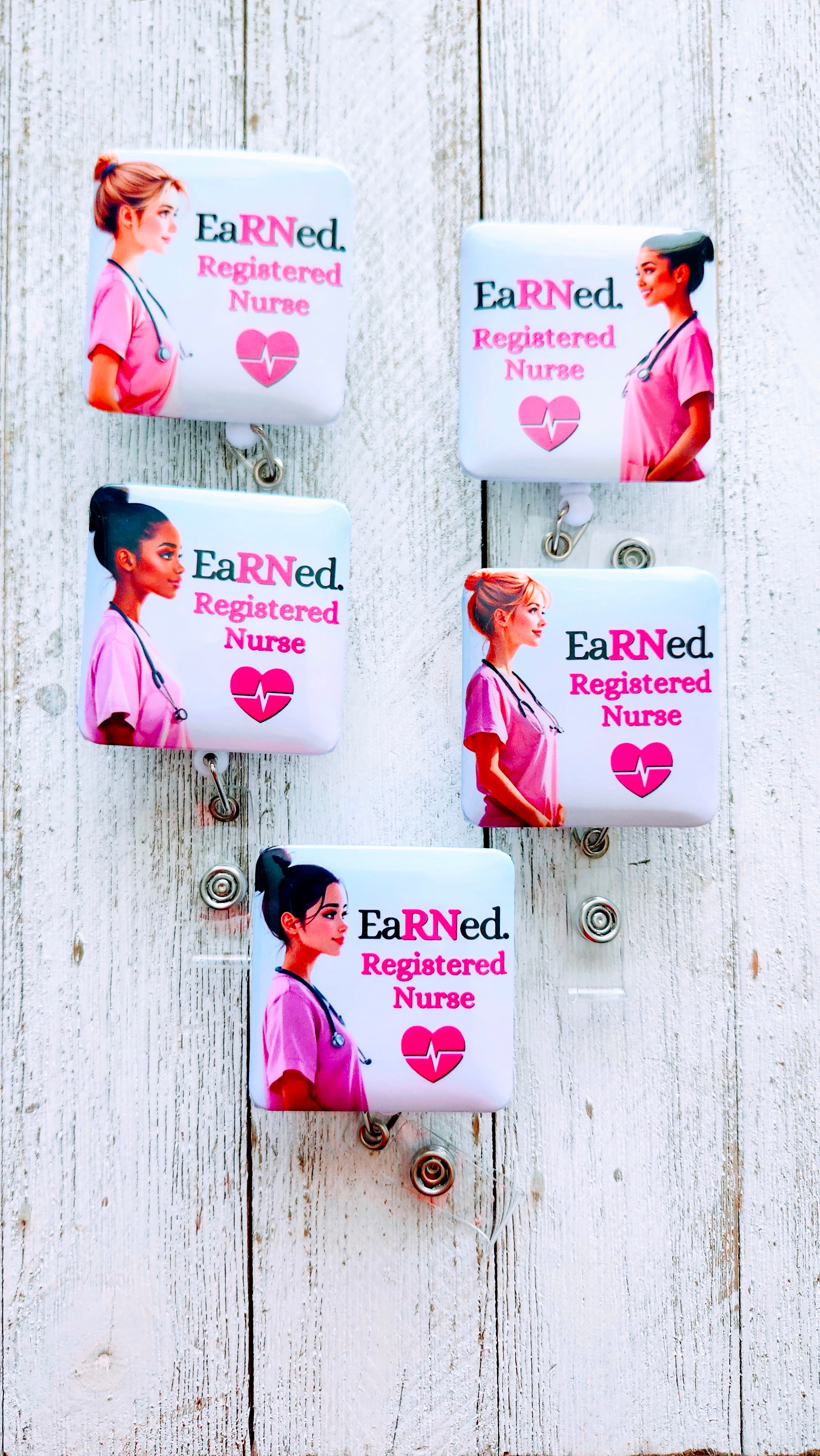 Custom/Personalized EaRNed Female ID Badge
