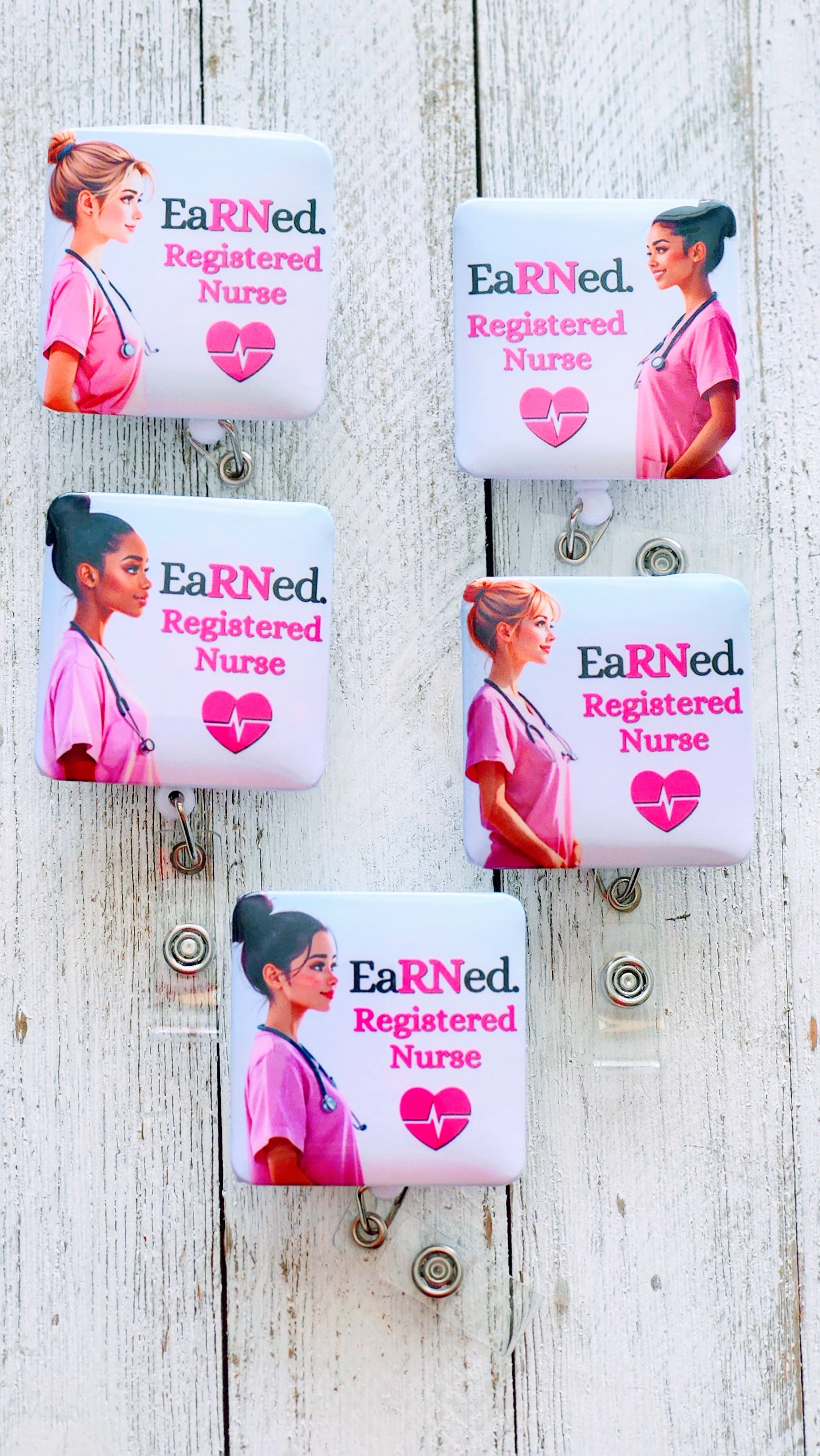 Custom/Personalized EaRNed Female ID Badge