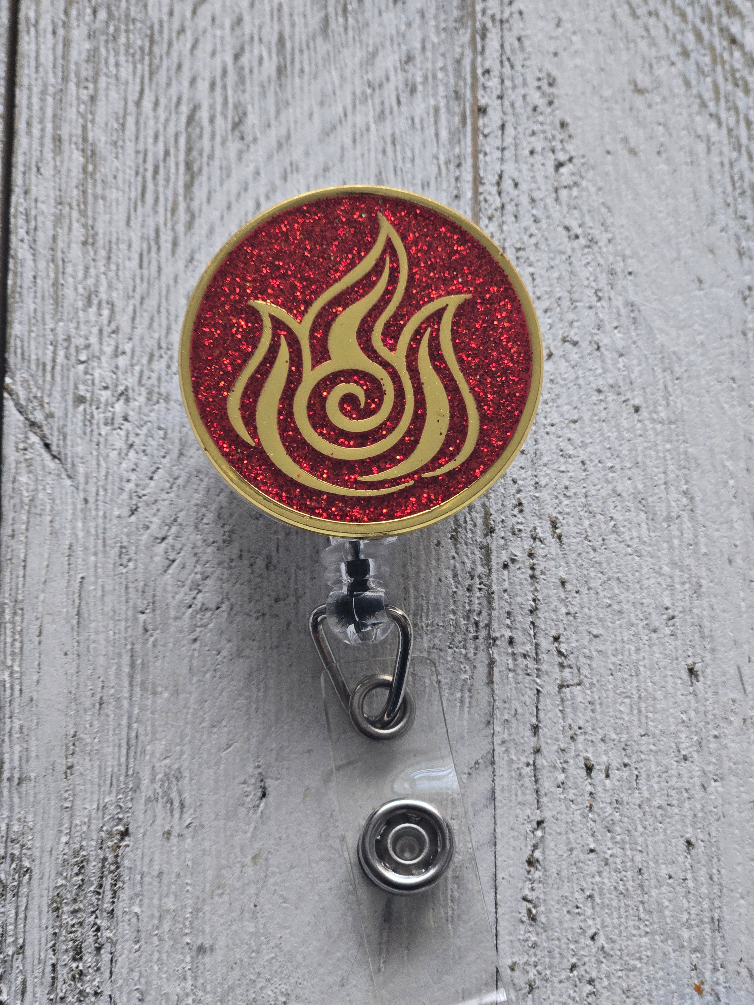 Avatar Fire Nation Badge Reel – Retractable Work ID Holder