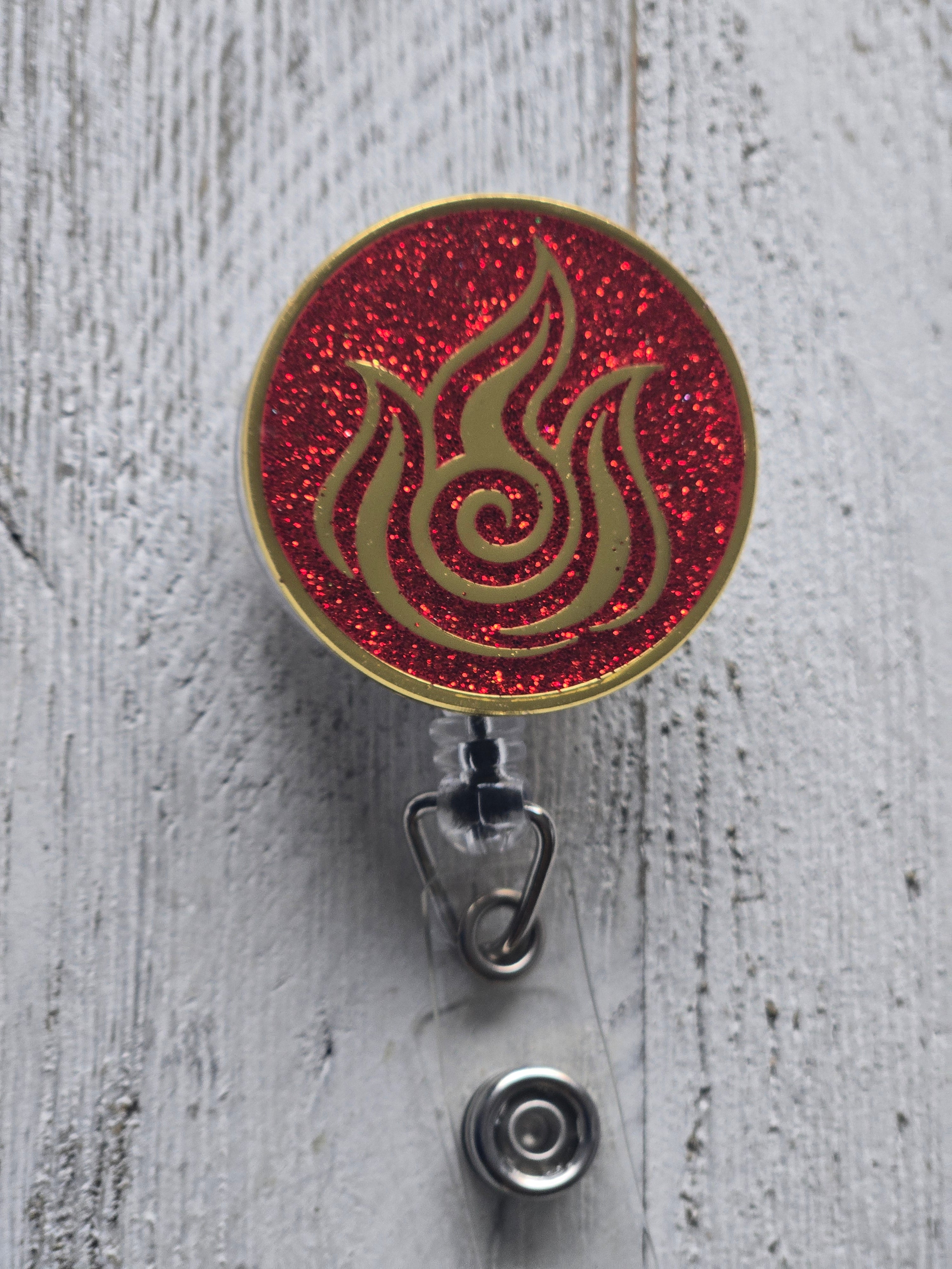 Avatar Fire Nation Badge Reel – Retractable Work ID Holder