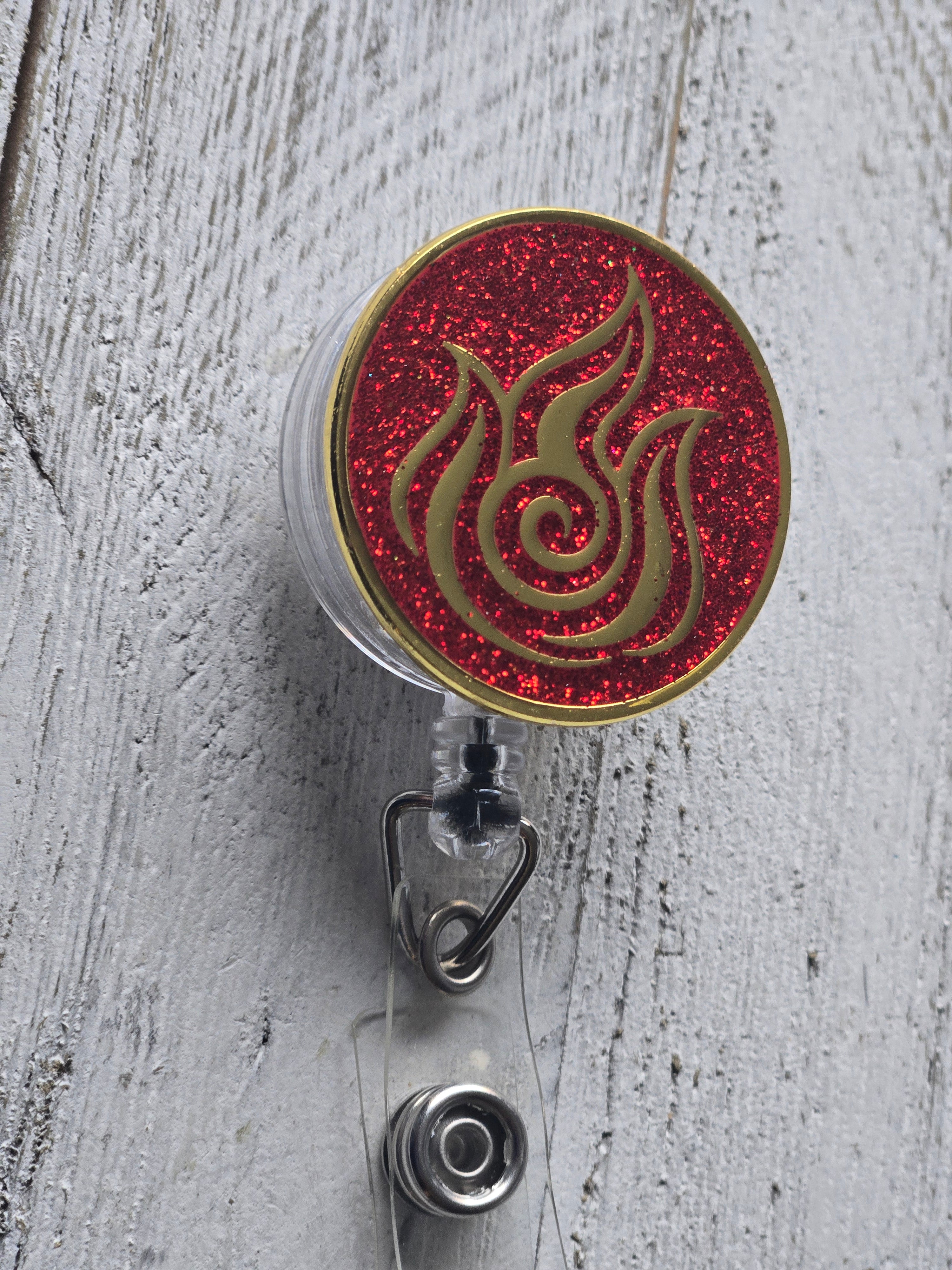 Avatar Fire Nation Badge Reel – Retractable Work ID Holder