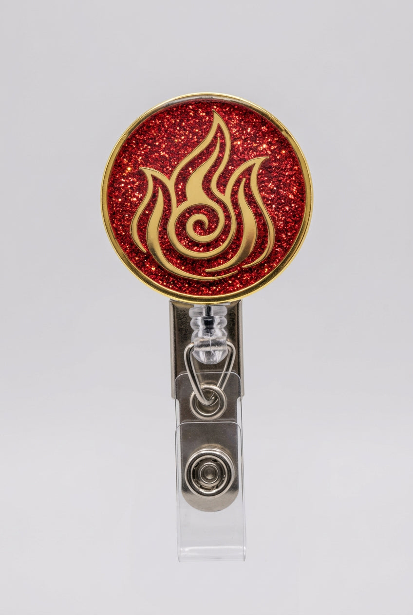 Avatar Fire Nation Badge Reel – Retractable Work ID Holder