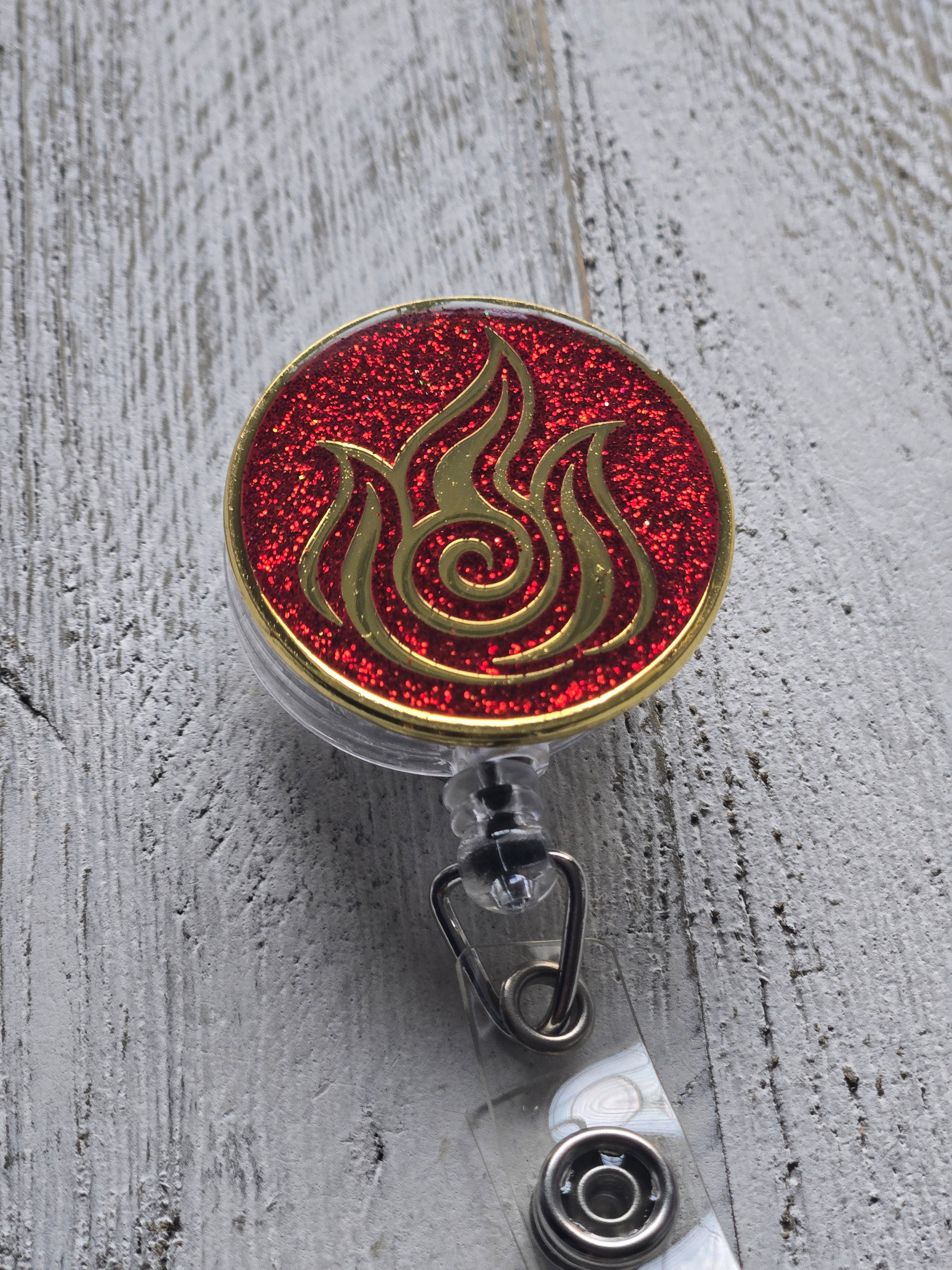 Avatar Fire Nation Badge Reel – Retractable Work ID Holder