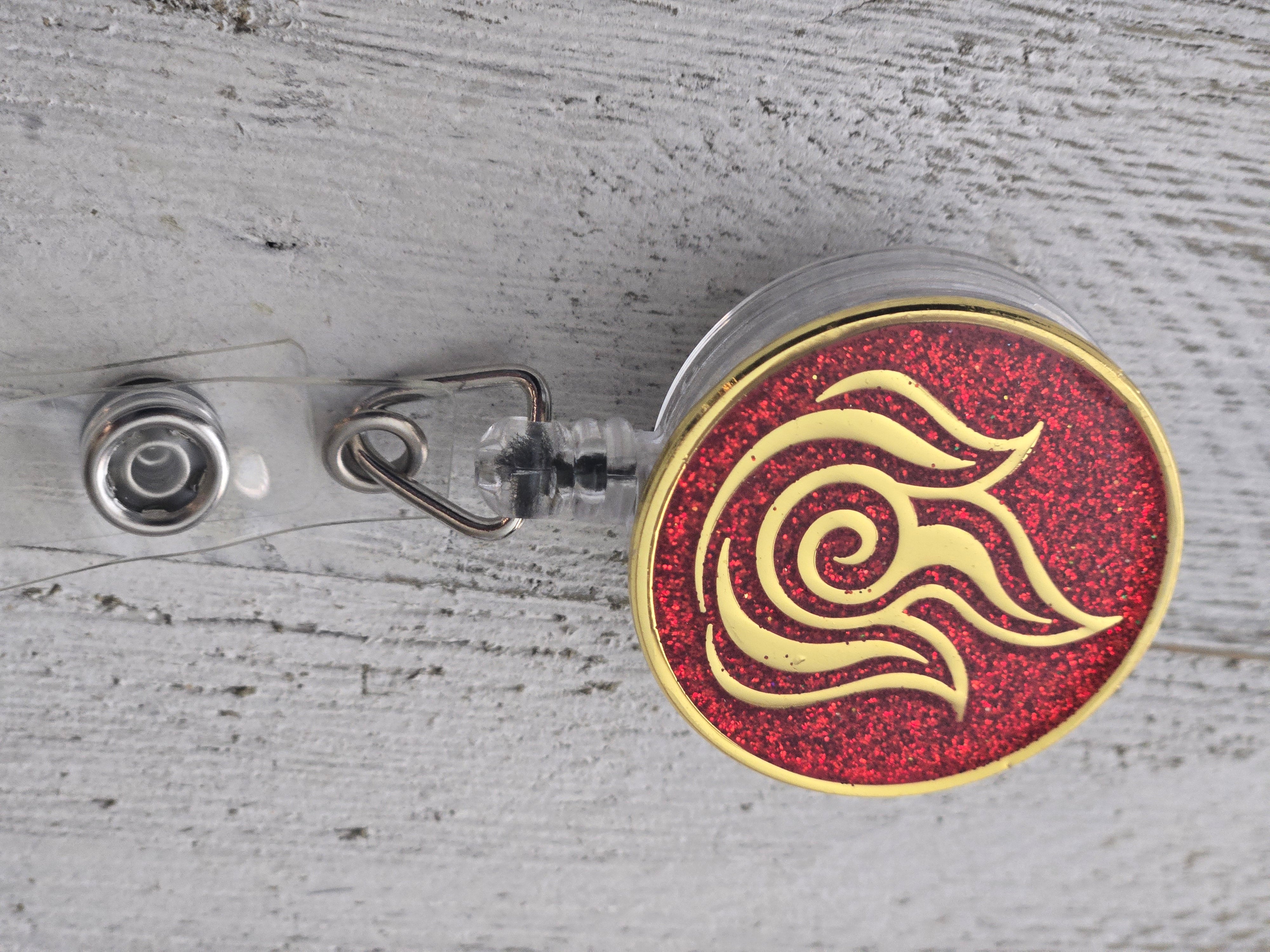 Avatar Fire Nation Badge Reel – Retractable Work ID Holder