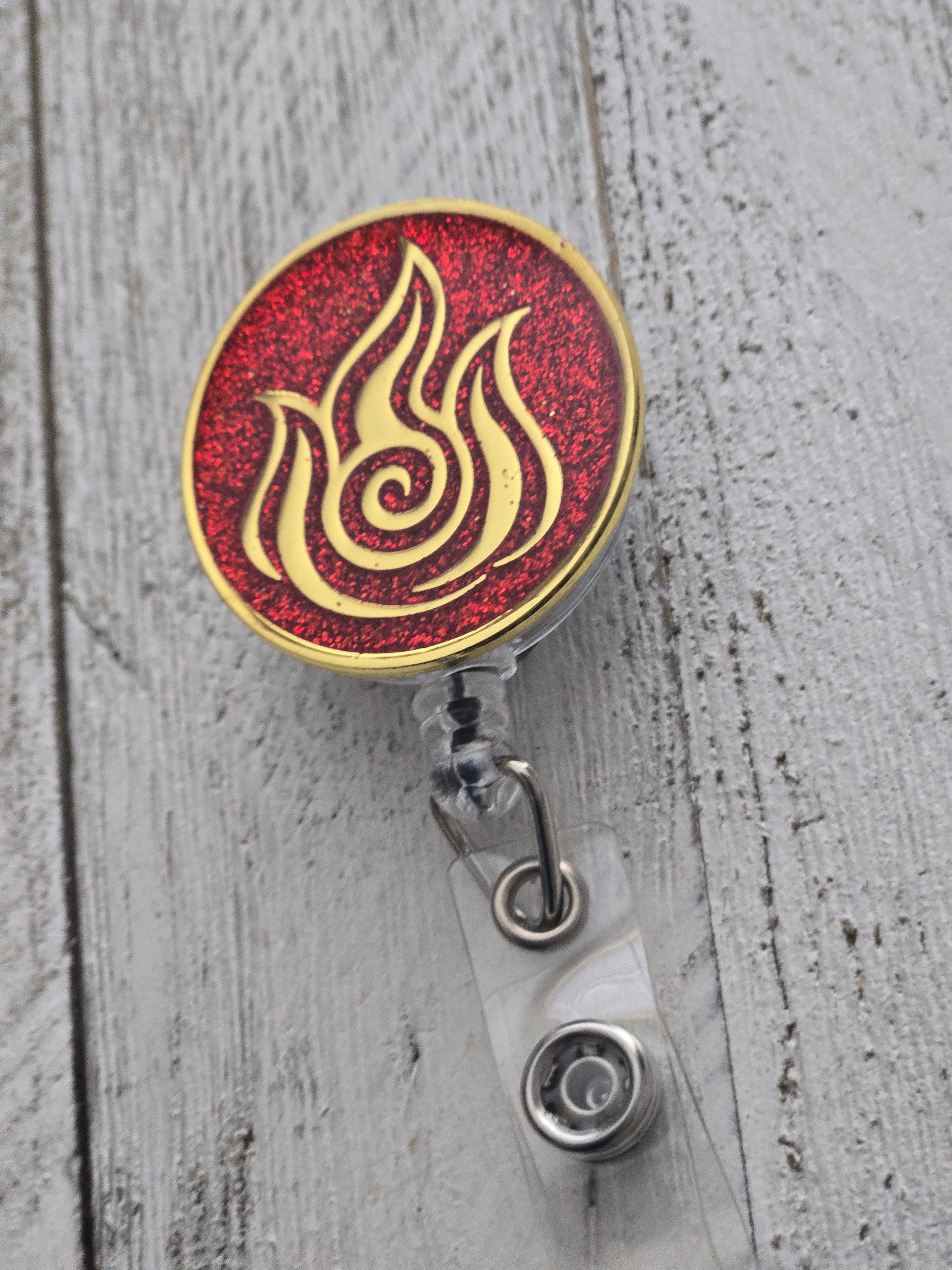 Avatar Fire Nation Badge Reel – Retractable Work ID Holder