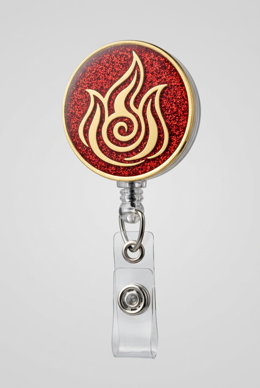 Avatar Fire Nation Badge Reel – Retractable Work ID Holder