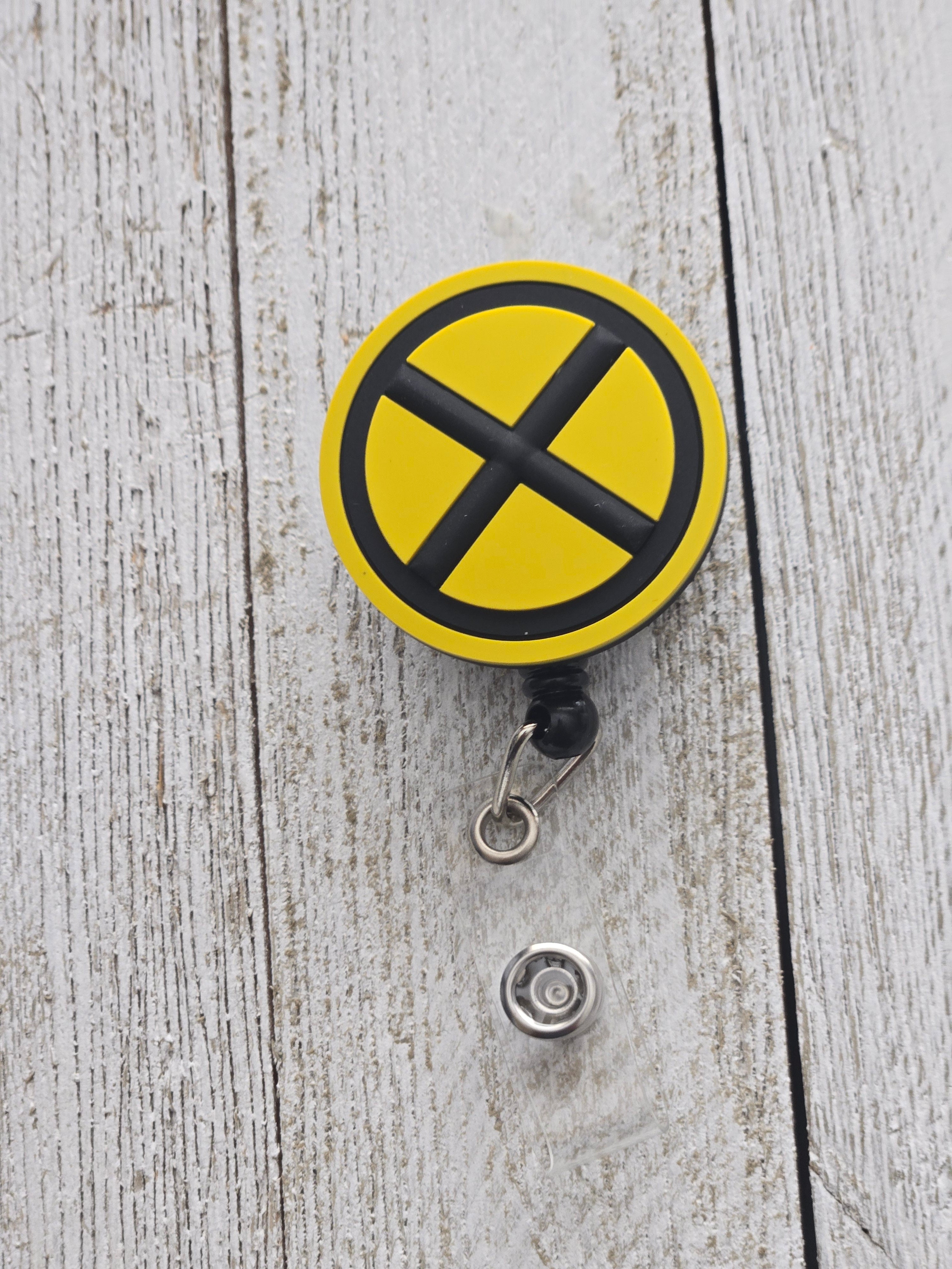 X-Men Yellow & Black Original Badge Reel – Retractable Work ID Holder