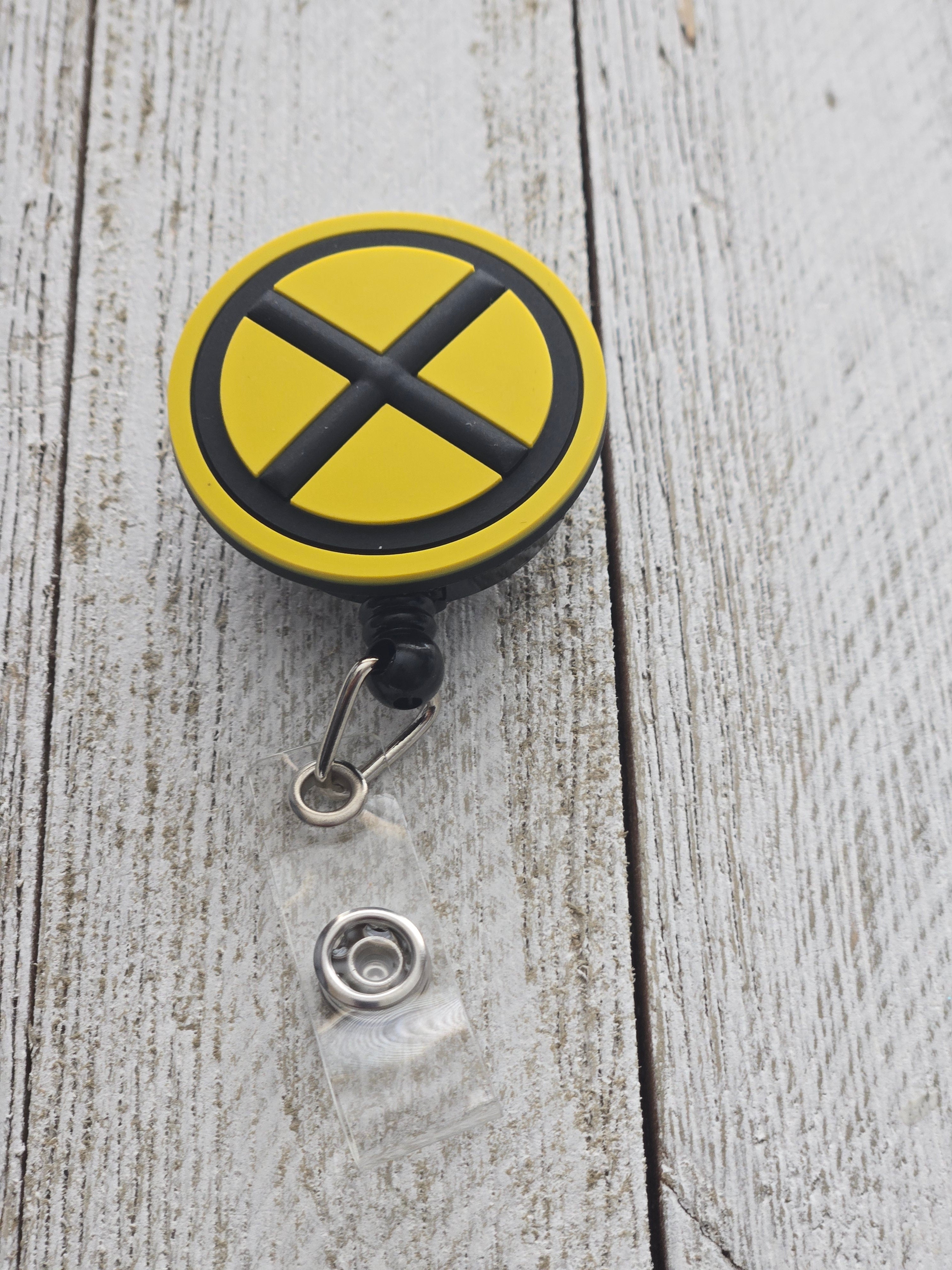 X-Men Yellow & Black Original Badge Reel – Retractable Work ID Holder