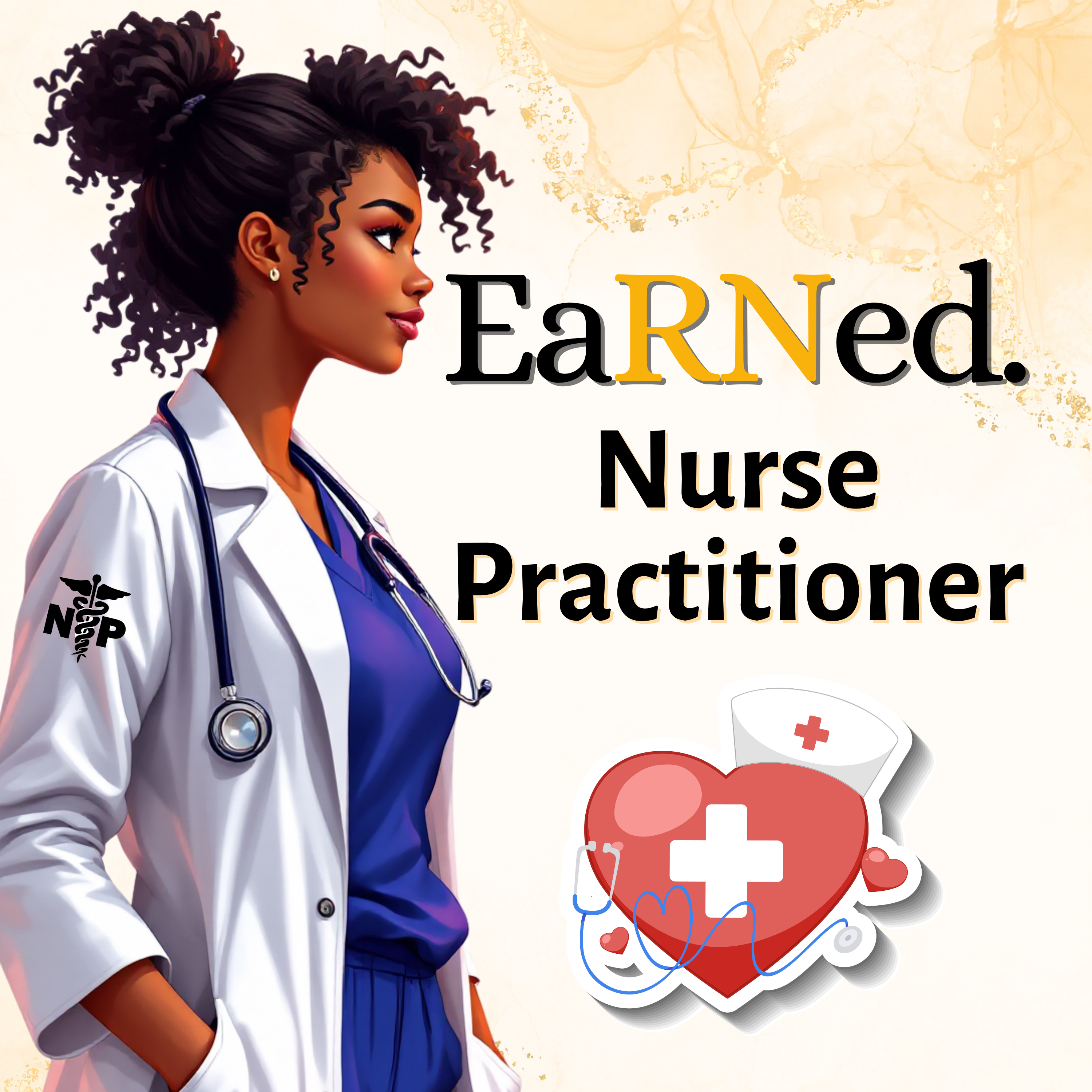 Custom/Personalized EaRNed NP Female ID Badge