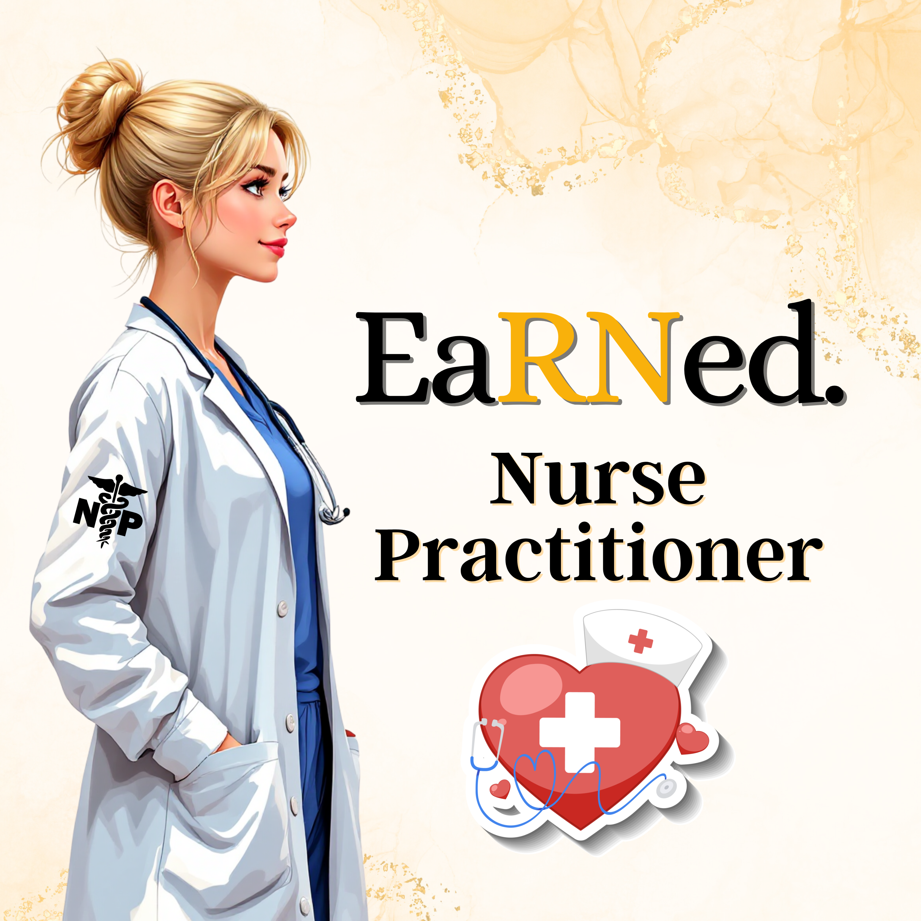 Custom/Personalized EaRNed NP Female ID Badge