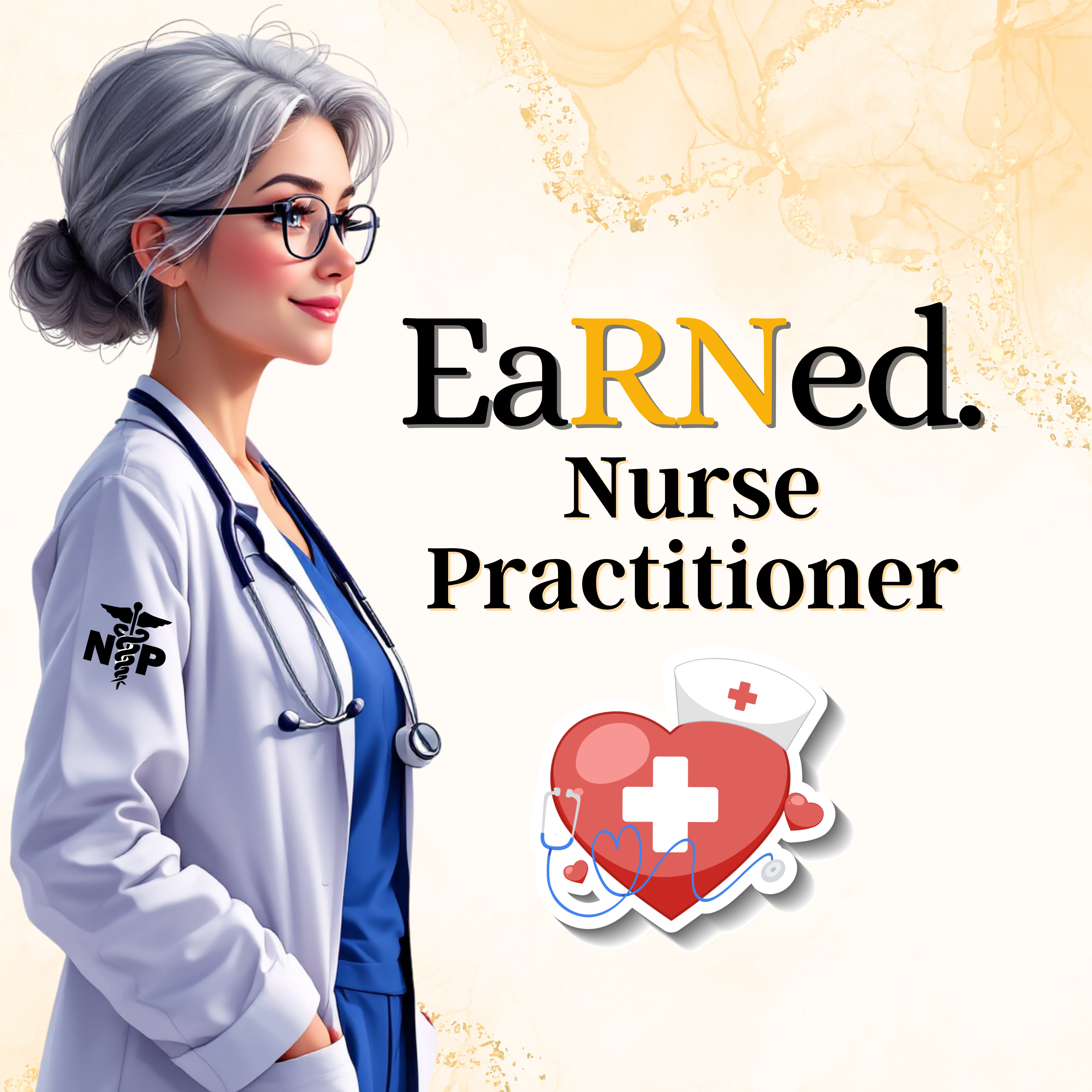 Custom/Personalized EaRNed NP Female ID Badge