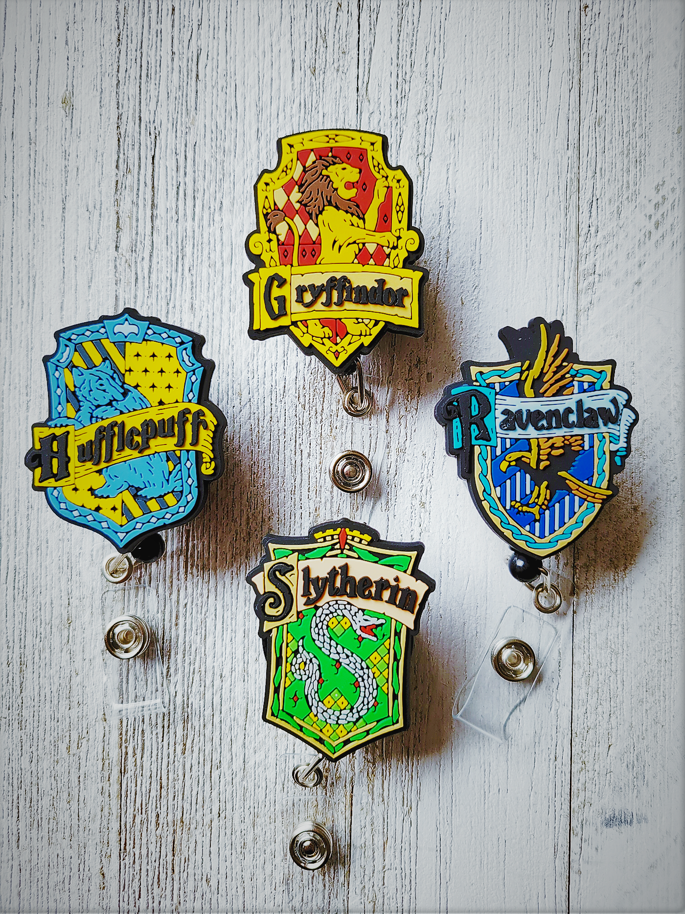 Houses of Hogwarts ID Retractable Badge Reels
