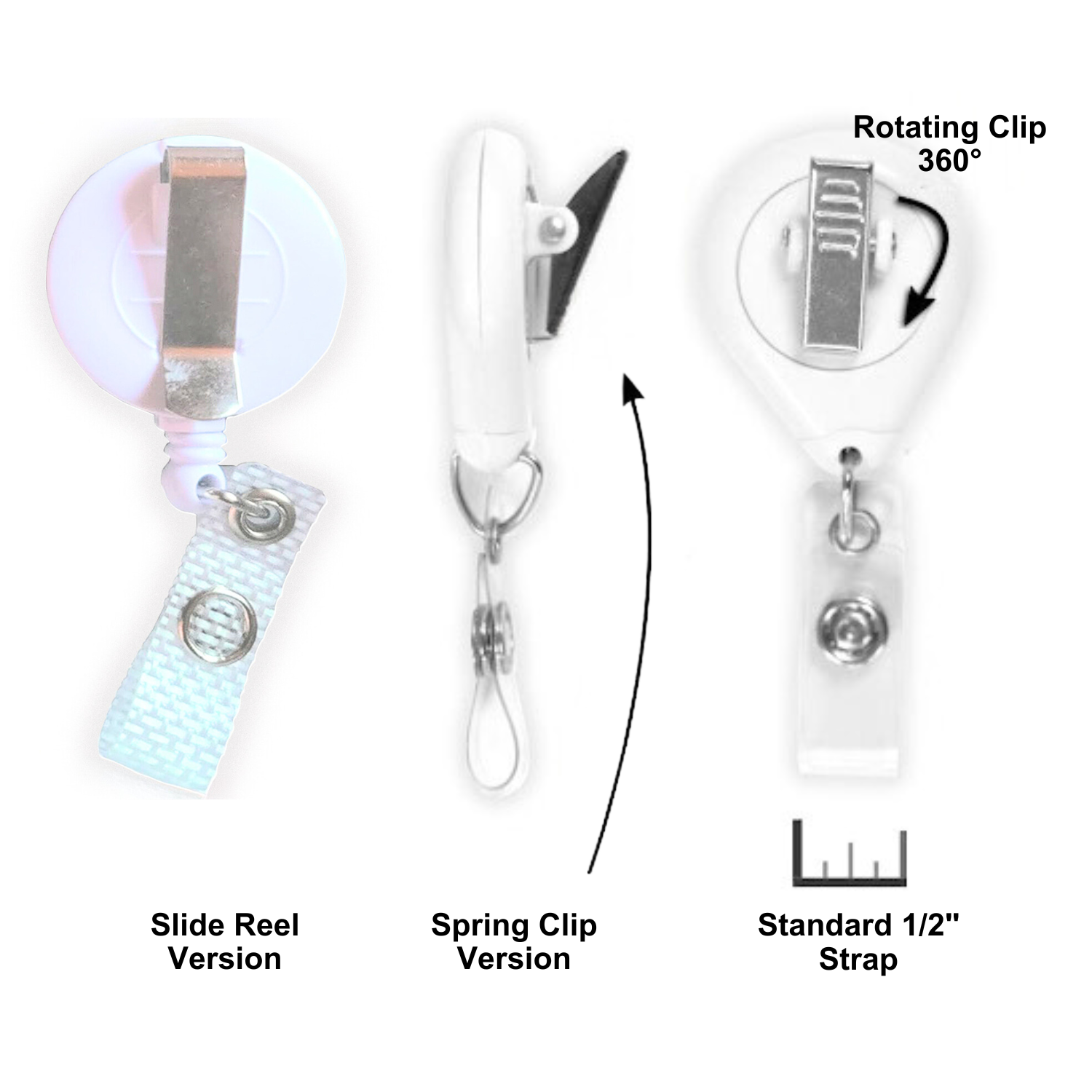 Anatomical Teeth Retractable ID Badge Reel