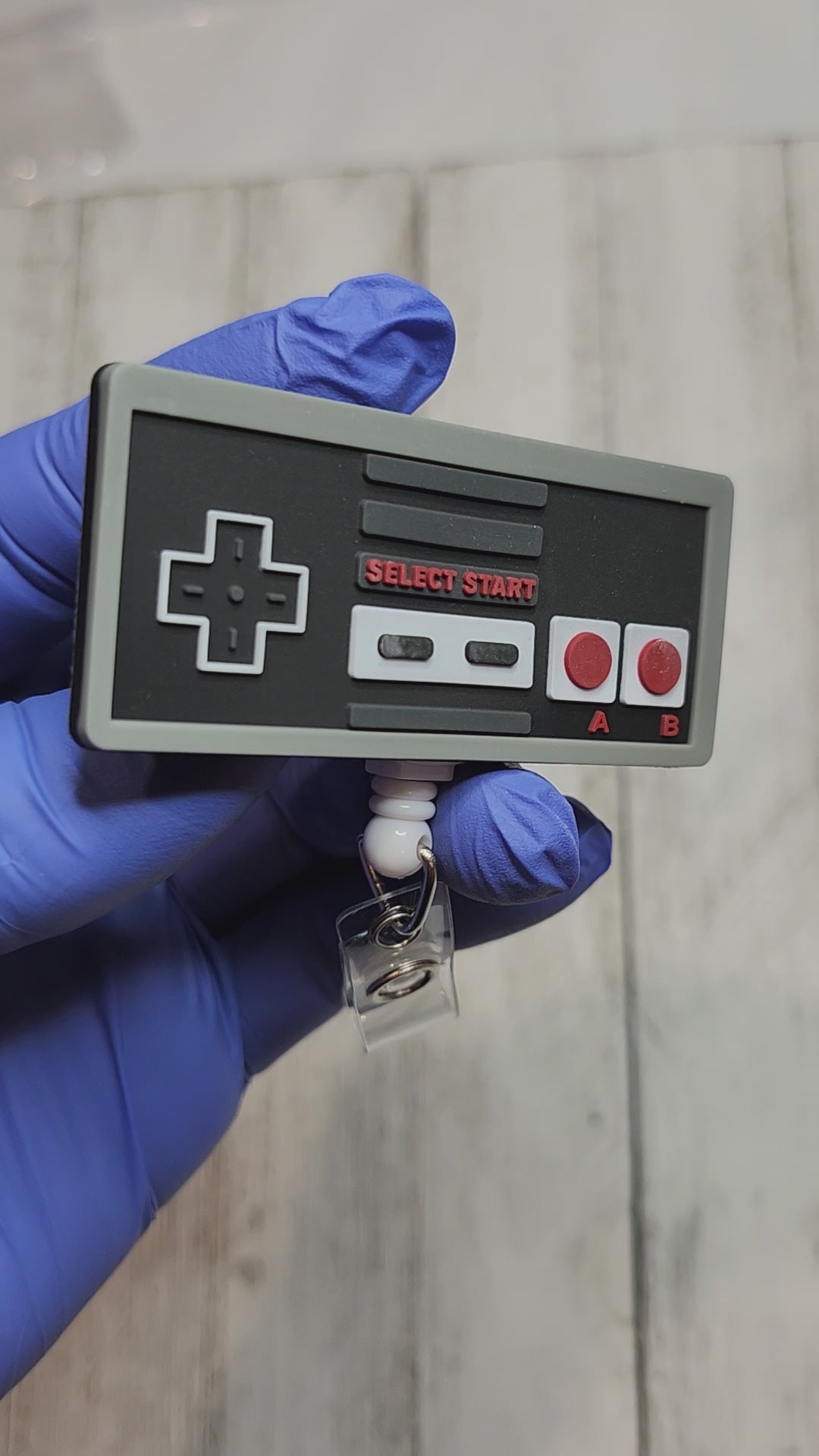 Original Nintendo Controller Retractable Badge Reel